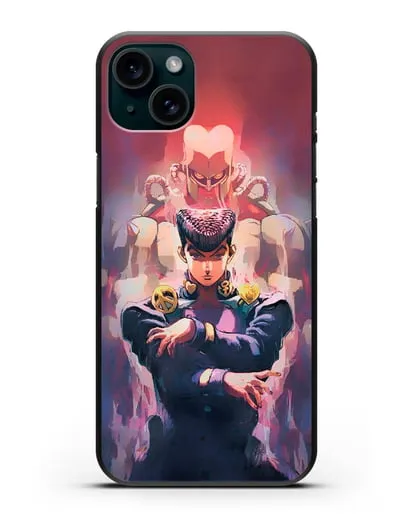 Чехол аниме Невероятные приключения Джо-Джо - Джоске силиконовый для iPhone 15 Plus