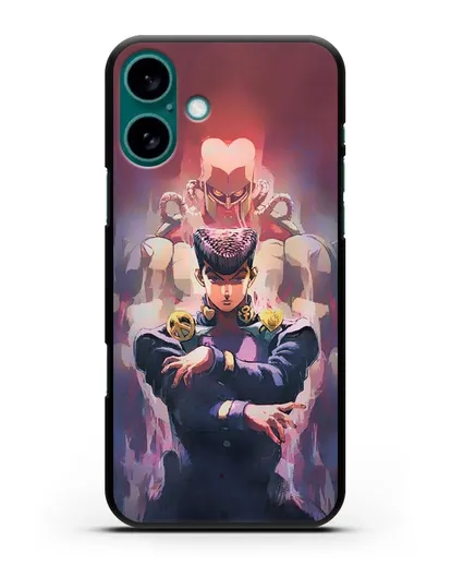 Чехол аниме Невероятные приключения Джо-Джо - Джоске силиконовый для iPhone 16 Plus