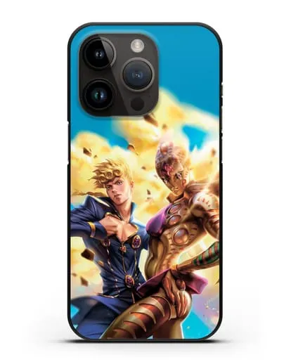 Чехол аниме Невероятные приключения Джо-Джо - Джорно силиконовый для iPhone 14 Pro