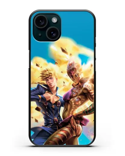 Чехол аниме Невероятные приключения Джо-Джо - Джорно силиконовый для iPhone 15