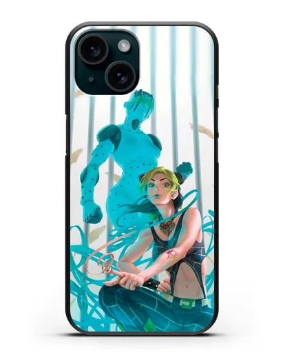 Чехол аниме Невероятные приключения Джо-Джо - Джолин силиконовый для iPhone 15