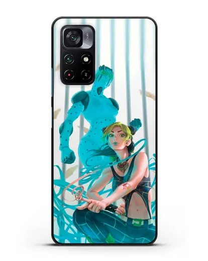 Чехол аниме Невероятные приключения Джо-Джо - Джолин силиконовый для Xiaomi Poco M4 Pro 5G