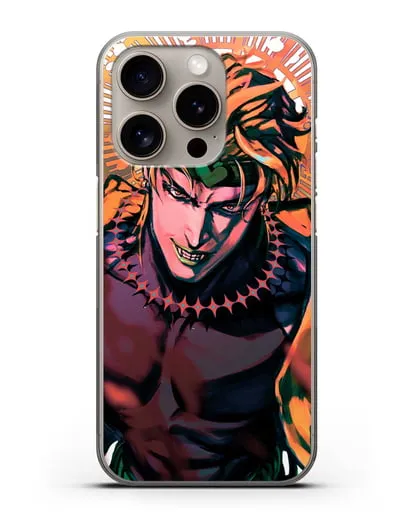 Чехол аниме Невероятные приключения Джо-Джо - Дио силиконовый для iPhone 15 Pro