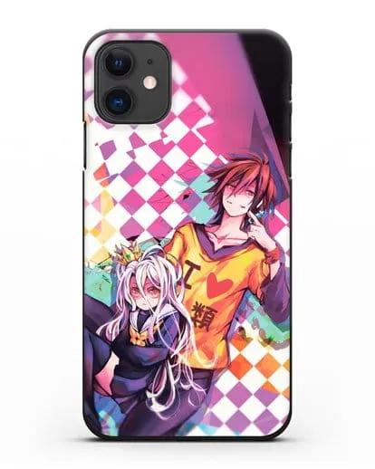 Чехол аниме Нет игры - нет жизни - Широ и Сора силиконовый для iPhone 11