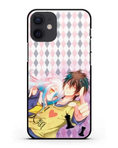 Чехол аниме Нет игры - нет жизни - Сора и Широ игроки силиконовый для iPhone 12 mini
