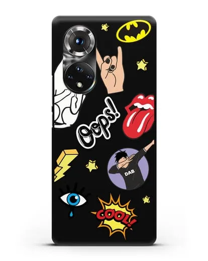 Чехол со стикерами Интернет-мемы силиконовый для Honor 50