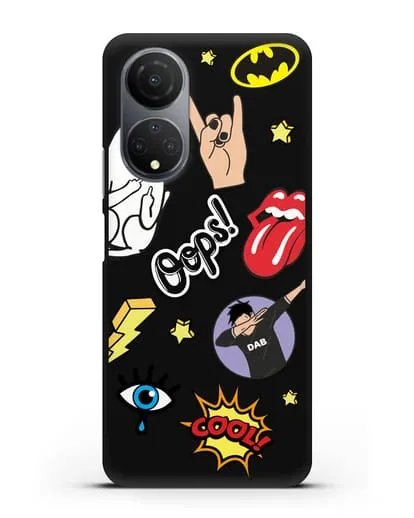 Чехол со стикерами Интернет-мемы силиконовый для Honor X7