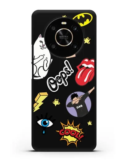 Чехол со стикерами Интернет-мемы силиконовый для Honor X9