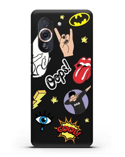 Чехол со стикерами Интернет-мемы силиконовый для Huawei Nova 10