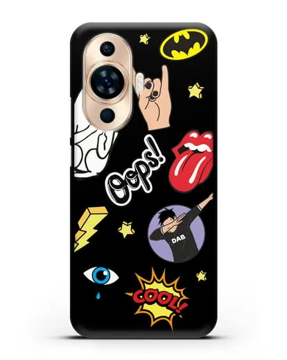 Чехол со стикерами Интернет-мемы силиконовый для Huawei Nova 11