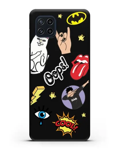 Чехол со стикерами Интернет-мемы силиконовый для Samsung Galaxy M22 [M225F]