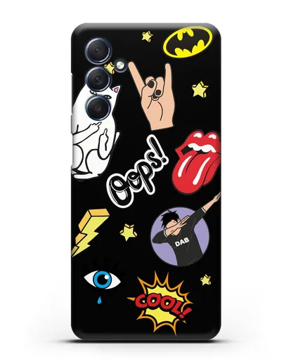 Чехол со стикерами Интернет-мемы силиконовый для Samsung Galaxy M54 [SM-M546]