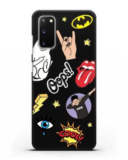 Чехол со стикерами Интернет-мемы силиконовый для Samsung Galaxy S20 [SM-G980F]