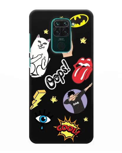 Чехол со стикерами Интернет-мемы силиконовый для Xiaomi Redmi Note 9