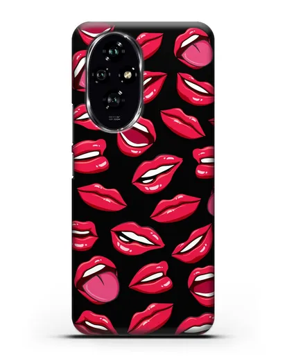 Чехол со стикерами Губы силиконовый для Honor 200