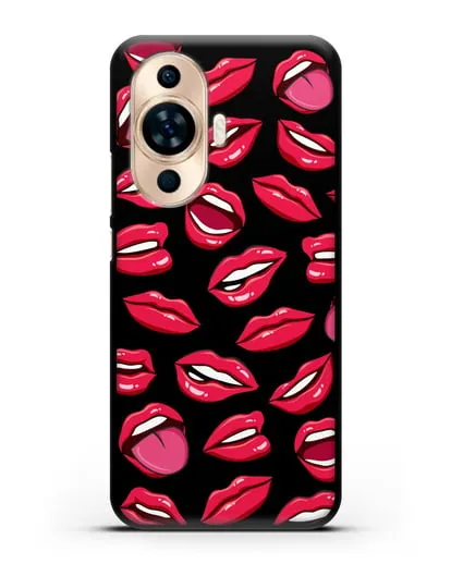 Чехол со стикерами Губы силиконовый для Huawei Nova 11
