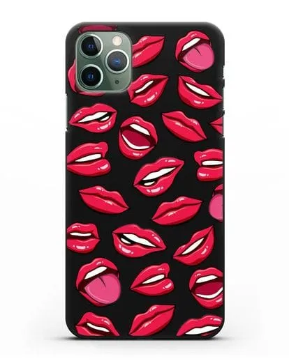 Чехол со стикерами Губы силиконовый для iPhone 11 Pro Max