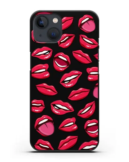 Чехол со стикерами Губы силиконовый для iPhone 13 Mini