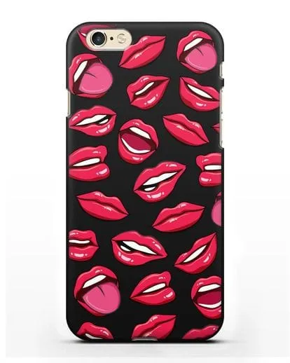 Чехол со стикерами Губы силиконовый для iPhone 6s