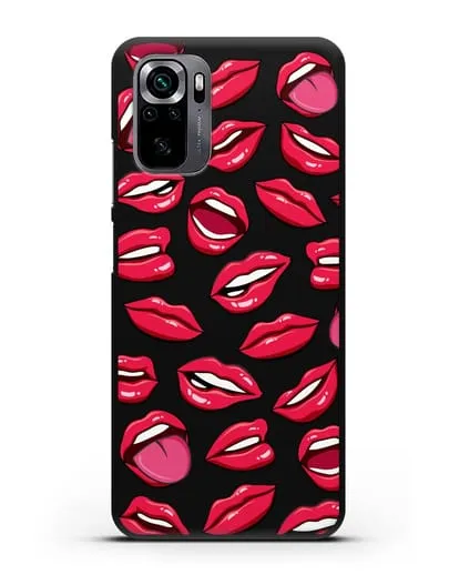 Чехол со стикерами Губы силиконовый для Xiaomi Poco M5s