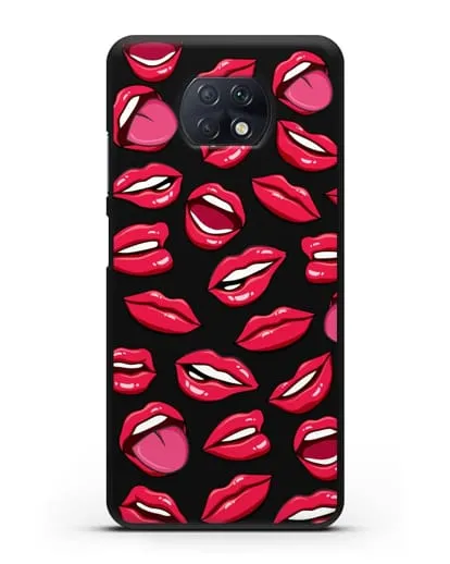 Чехол со стикерами Губы силиконовый для Xiaomi Redmi Note 9T