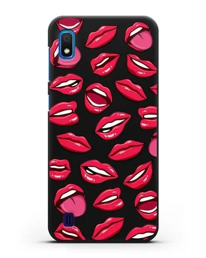 Чехол со стикерами Губы силиконовый для Samsung Galaxy A10 [SM-A105F]