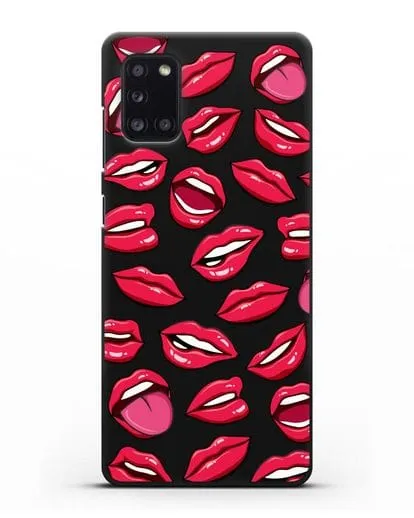 Чехол со стикерами Губы силиконовый для Samsung Galaxy A31 [SM-A315F]