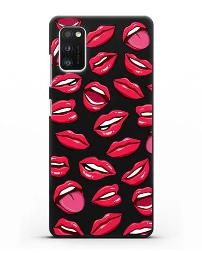Чехол со стикерами Губы силиконовый для Samsung Galaxy A41 [SM-A415F]