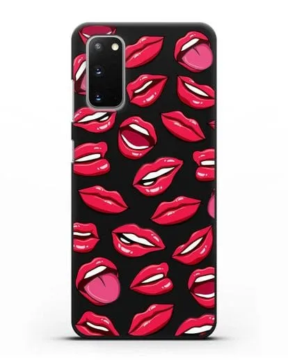 Чехол со стикерами Губы силиконовый для Samsung Galaxy S20 [SM-G980F]