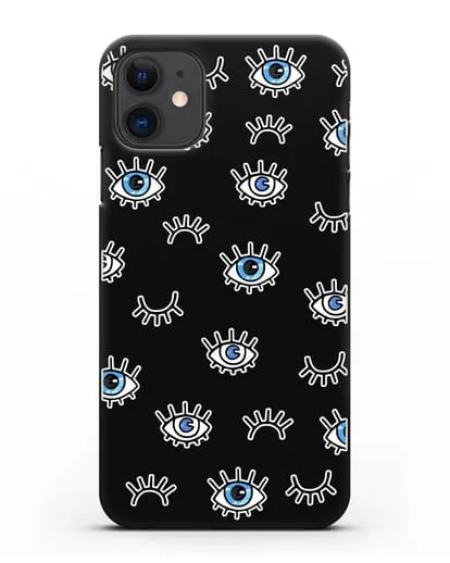 Чехол со стикерами Глаза силиконовый для iPhone 11