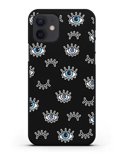 Чехол со стикерами Глаза силиконовый для iPhone 12
