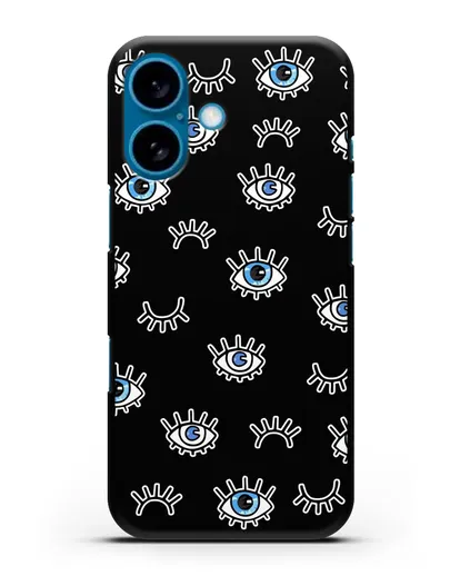 Чехол со стикерами Глаза силиконовый для iPhone 16