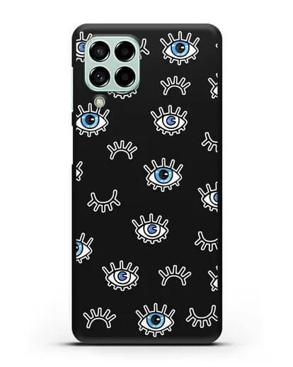 Чехол со стикерами Глаза силиконовый для Samsung Galaxy M53 [SM-M536]