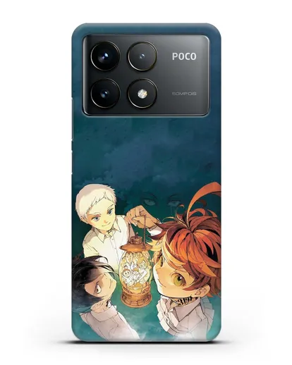 Чехол аниме Обещанный Неверленд - В свете фонаря силиконовый для Xiaomi Poco F6 Pro
