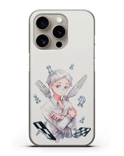 Чехол аниме Обещанный Неверленд - Норман силиконовый для iPhone 15 Pro