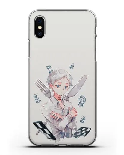 Чехол аниме Обещанный Неверленд - Норман силиконовый для iPhone X