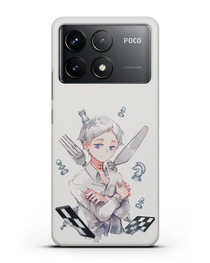 Чехол аниме Обещанный Неверленд - Норман силиконовый для Xiaomi Poco F6 Pro
