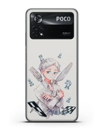Чехол аниме Обещанный Неверленд - Норман силиконовый для Xiaomi Poco X4 Pro