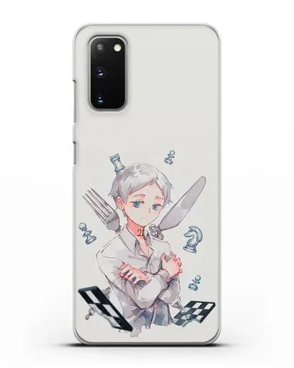 Чехол аниме Обещанный Неверленд - Норман силиконовый для Samsung Galaxy S20 [SM-G980F]