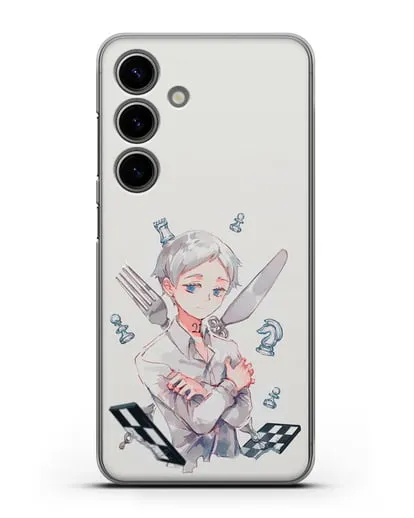 Чехол аниме Обещанный Неверленд - Норман силиконовый для Samsung Galaxy S24