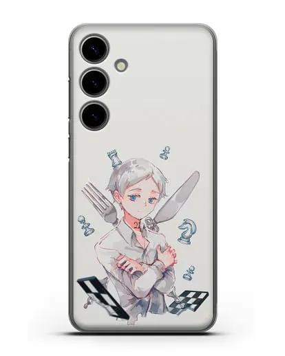 Чехол аниме Обещанный Неверленд - Норман силиконовый для Samsung Galaxy S24 Plus