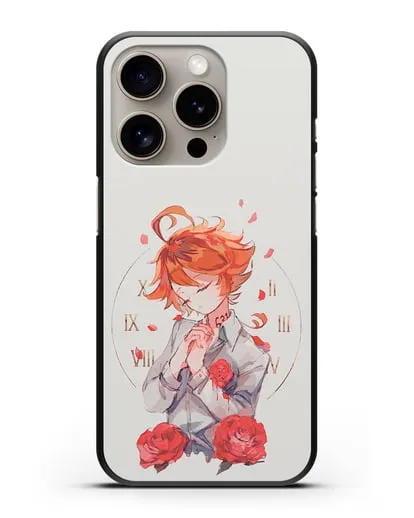 Чехол аниме Обещанный Неверленд - Эмма силиконовый для iPhone 15 Pro