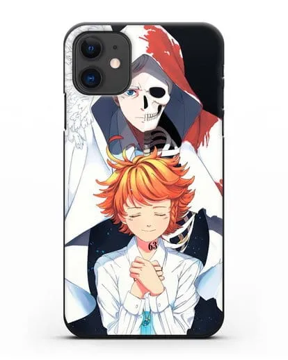 Чехол аниме Обещанный Неверленд - Норман и Эмма силиконовый для iPhone 11