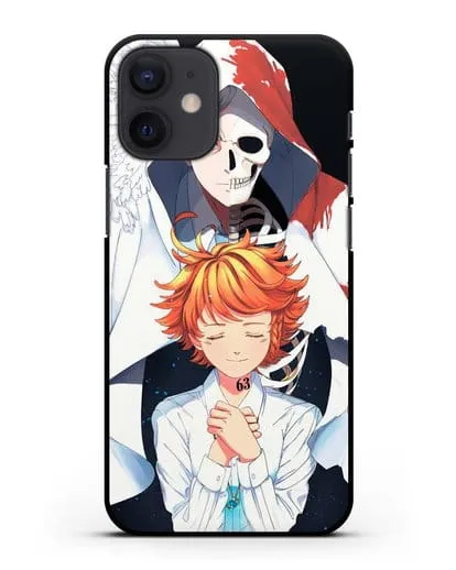 Чехол аниме Обещанный Неверленд - Норман и Эмма силиконовый для iPhone 12 mini