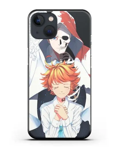 Чехол аниме Обещанный Неверленд - Норман и Эмма силиконовый для iPhone 13 Mini