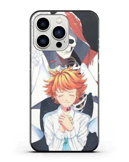 Чехол аниме Обещанный Неверленд - Норман и Эмма силиконовый для iPhone 13 Pro