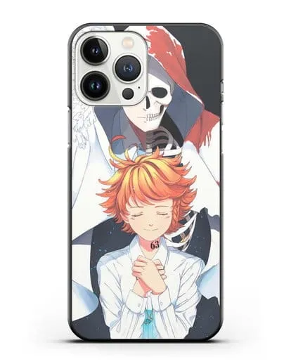 Чехол аниме Обещанный Неверленд - Норман и Эмма силиконовый для iPhone 13 Pro Max