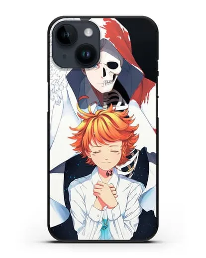 Чехол аниме Обещанный Неверленд - Норман и Эмма силиконовый для iPhone 14