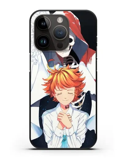 Чехол аниме Обещанный Неверленд - Норман и Эмма силиконовый для iPhone 14 Pro