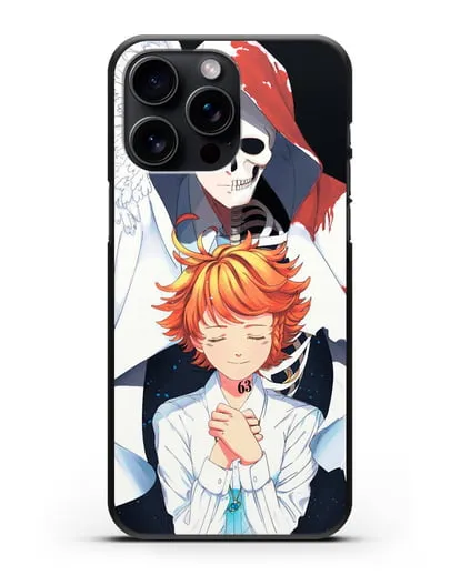 Чехол аниме Обещанный Неверленд - Норман и Эмма силиконовый для iPhone 15 Pro Max